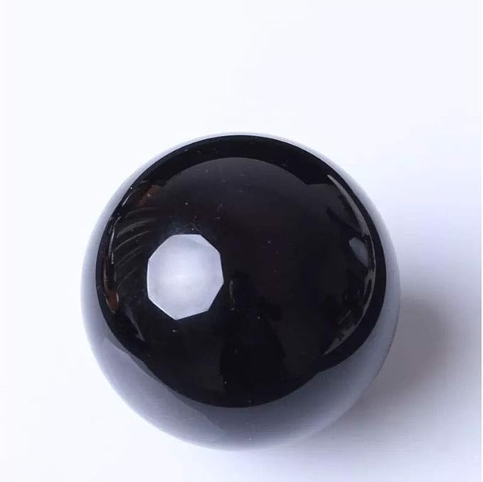 Natural Black Obsidian Healing Crystal Gemstone Sphere Ball for Reiki Balancing Meditation Energy Home and Office Decoration 60mm 300grams (6cm, Obisdian)