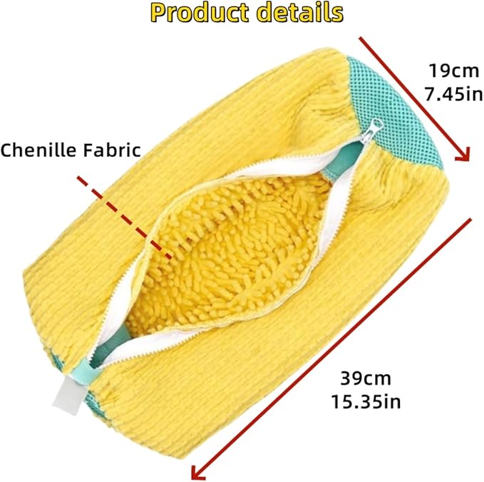 Shoe Wash Bags for Washing Machine (2 Pack), Reusable Laundry Bags for Sneakers, Footwear, Bike Shoes, 360° Deep Clean Shoe Washing Bag (Orange)