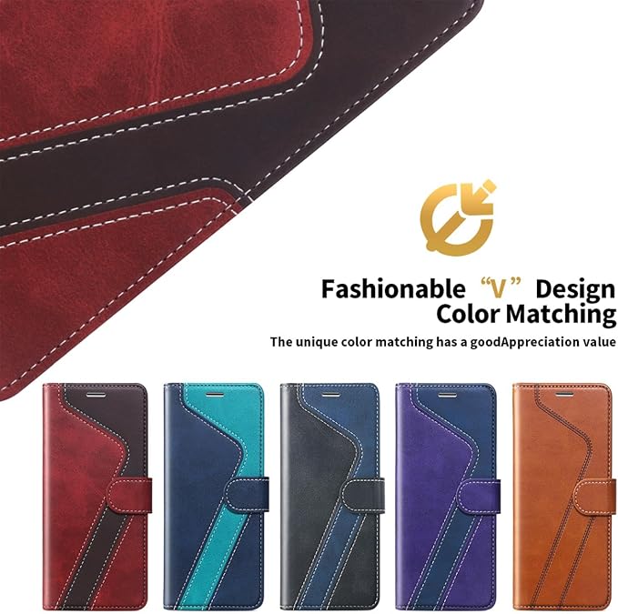 CIVICASE for iPhone 17 Pro Max Wallet Case,PU Leather Flip Case RFID Blocking Credit Card Holder Folio Magnetic Stand TPU Shockproof Cover Compatible with iPhone 17 Pro Max, Red Brown