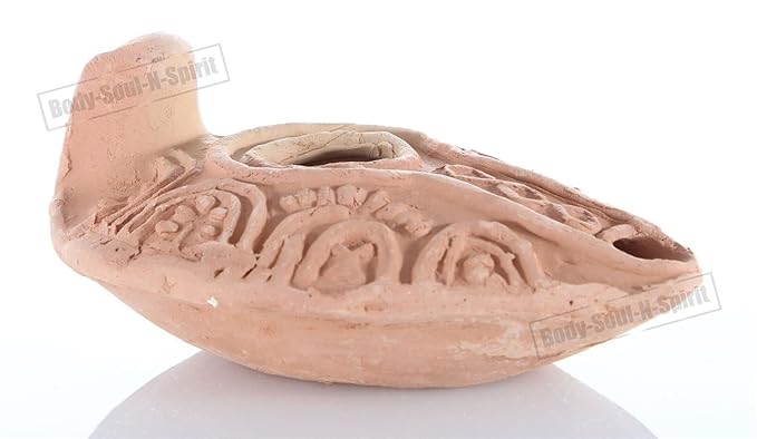 Lot of 18 Ancient Biblical Antique Replica Israel Judaica Olive Oil Lamp Burgundy Terra Cotta