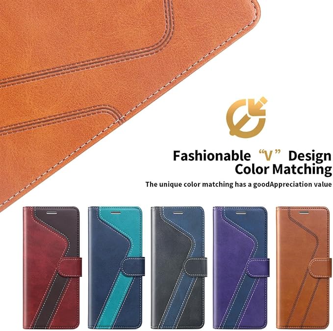 CIVICASE for iPhone 17 Pro Max Wallet Case,PU Leather Flip Case RFID Blocking Credit Card Holder Folio Magnetic Stand TPU Shockproof Cover Compatible with iPhone 17 Pro Max, Brown