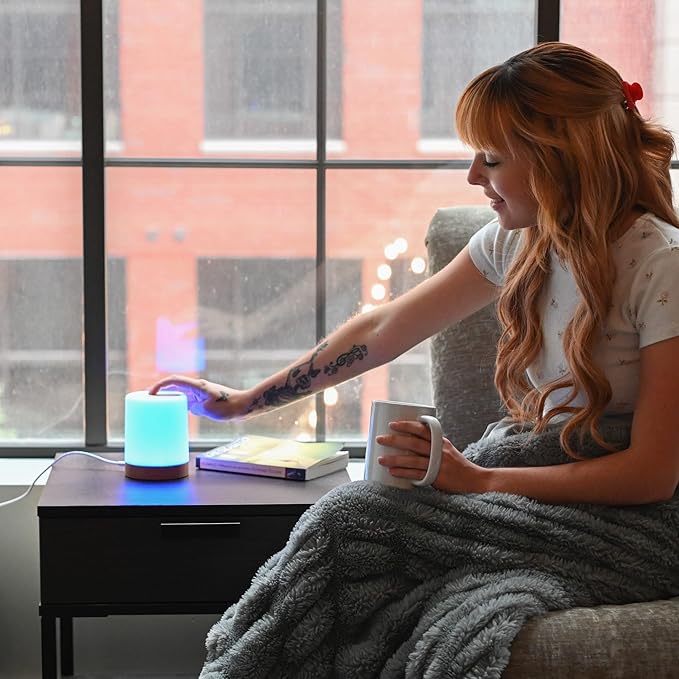 LuvLink Friendship Lamp v2.0 - Long Distance WiFi Touch Lamps for Couples, Friends & Family | Stay Connected from Anywhere – Easy App Setup – No Subscription (Set of Two)