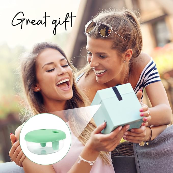 2-in-1 No-Mess Snack Container, Portable Food Storage Boxs, Reusable Snack Finger Box, Leak-Proof Silicone Lid Snacks Container, Keep Hands Clean, for Ideal for Travel, Office, Camping (Green)
