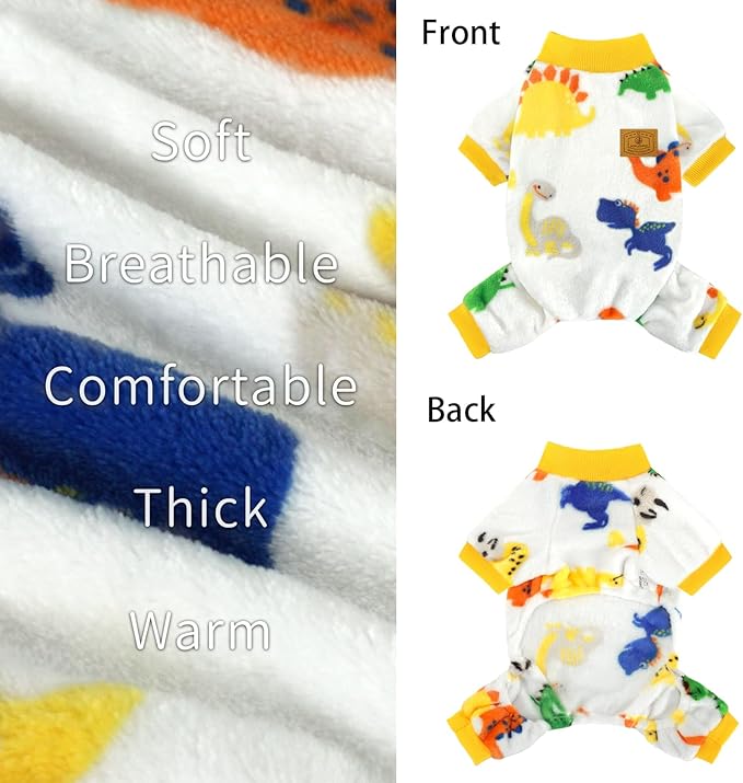 XPUDAC Dog Pajamas Fleece Dog Sweaters for Small Medium Dogs Girl Boy Soft Warm Pet Clothes for Doggie Winter Christmas(Medium)