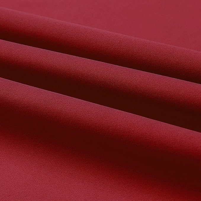 DUALIFE Red Blackout Curtains for Bedroom 54 Inch Length Room Darkening Thermal Insulated Short Kitchen Curtains with Grommet Window Drapes Curtain Panels 38 x 54 Inches Long