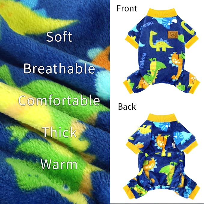 XPUDAC Dog Pajamas Fleece Dog Sweaters for Small Medium Dogs Girl Boy Soft Warm Winter Pet Clothes for Doggie Winter Christmas(Large)