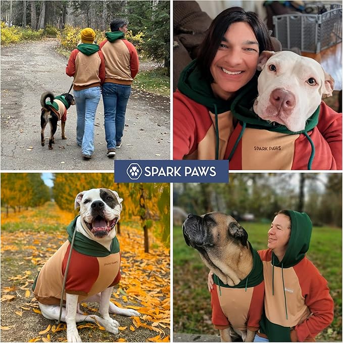 Spark Paws Dog Hoodie – Premium Dog Sweater for Small, Medium, and Large Dogs | Warm Outfits for French Bulldogs, Pitbull, Puppy, Winter Jacket Alternative - Ranger - XL