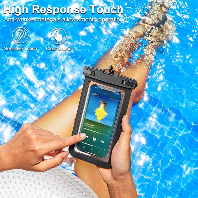 Up to 8.3" 4 Pack Multicolor Universal Waterproof Phone Pouch, Large Phone Waterproof Case Dry Bag,Protection Level: IP68,Outdoor Sports for Apple iPhone,Samsung,and More,White,Blue,Red,Purple