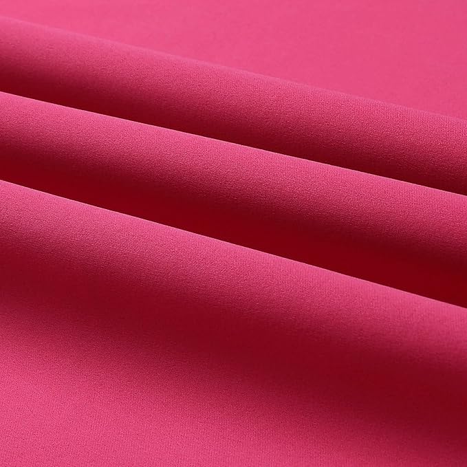DUALIFE 84 Inch Fuschia Hot Pink Curtain Panels for Girls Bedroom- Room Darkening Grommet Thermal Insulated Drapes for Living Room 42''x 84'' Raspberry Sorbet 2 Panels