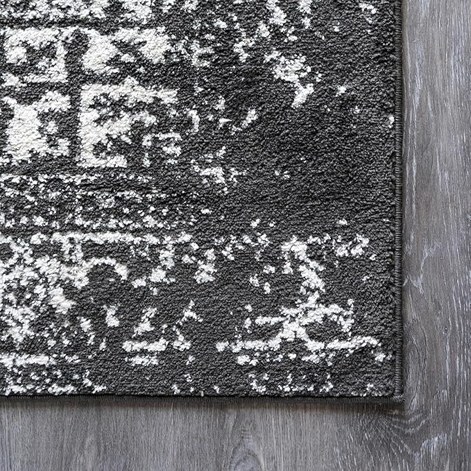 Rugs.com Arlington Collection Rug – 5' x 8' Dark Grey Medium-Pile Rug Perfect for Living Rooms, Large Dining Rooms, Open Floorplans