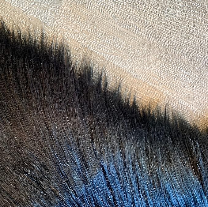 LAMBZY Faux Sheepskin Super Soft Hypoallergenic Silky Shag Bear Rug for Living Room, Kids Room, Sofa (2'x3', Black)