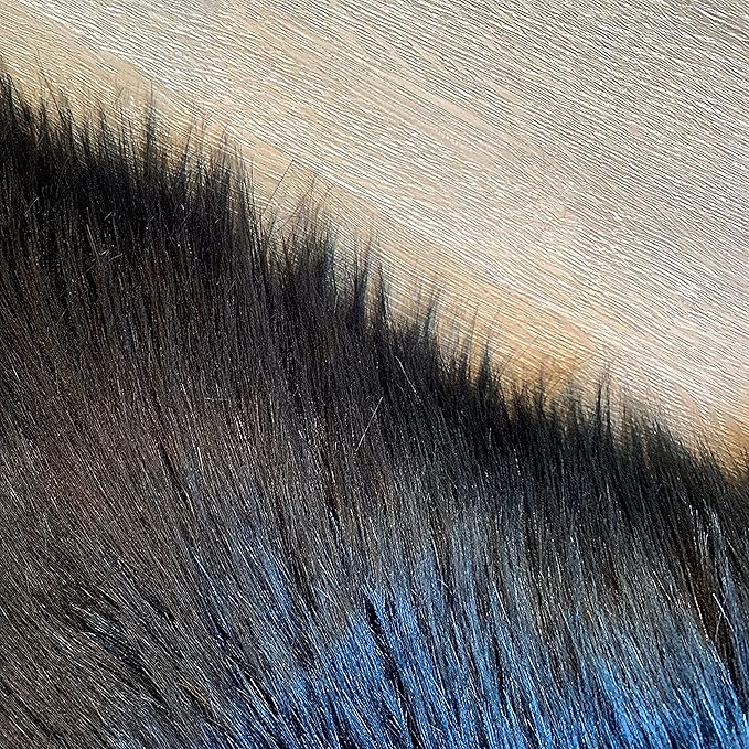 LAMBZY High Pile Super Fluffy Soft Faux Sheepskin Rug | Faux Sheepskin Rugs for Living Room Playroom Bedroom | Classic Super Soft to Touch Rug (5'x8', Black)
