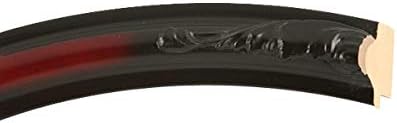 OVALCREST Round Beveled Wall Mirror for Home Decor - Florence Style - Rosewood - 28x28 Outside Dimensions