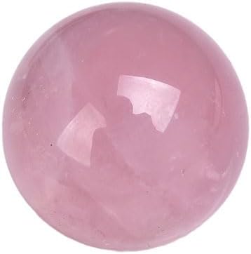 Natural Rose Quartz Healing Crystal Gemstone Sphere Ball for Reiki Balancing Meditation Energy Home and Office Decoration (5-5.5cm, Rose Quartz)