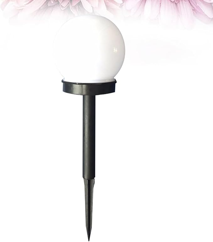 GALPADA 4pcs Solar Path Lights Outdoor White Glow Bubble Shaped Lawn LED Sphere Lights with Solar Panel for Garden Landscape Lighting