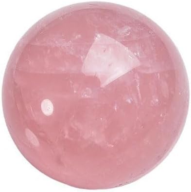Natural Rose Quartz Healing Crystal Gemstone Sphere Ball for Reiki Balancing Meditation Energy Home and Office Decoration (4-4.5cm, Rose Quartz)