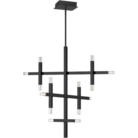 Dainolite Francesca Chandelier 14-Light 42W Metal Black FCS-3656C-MB