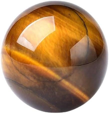 Natural Tiger's Eye Healing Crystal Gemstone Sphere Ball for Reiki Balancing Meditation Energy Home and Office Decoration (4.5-5cm, Tiger's Eye)