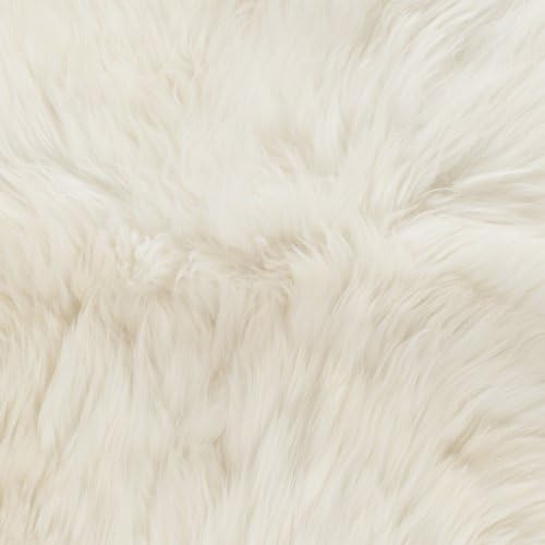SAFAVIEH Sheep Skin Collection Runner Rug - 2' x 10', Natural & White, Handmade Rustic Glam Genuine Pelt, 3.4-inch Thick Ideal for High Traffic Areas in Living Room, Bedroom (SHS211A)