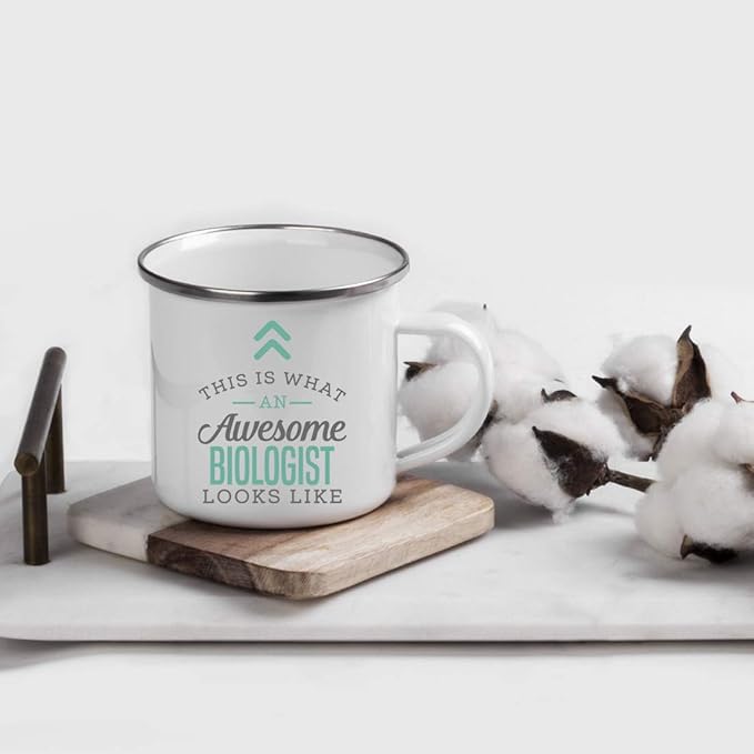 Andaz Press 11oz. Stainless Steel Campfire Coffee Mug Gift, This is What an Awesome Biologist Looks Like, 1-Pack, Birthday Gift Ideas Coworker Him Her, Includes Gift Box