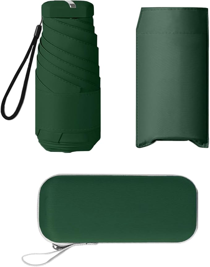 Windproof Mini Travel Umbrella with UPF 50+ Sun & Rain Protection - Ultra Compact & Lightweight, Pocket-Sized for Any Bag, Eco-Friendly Quick-Dry Fabric in Trendy Colors
