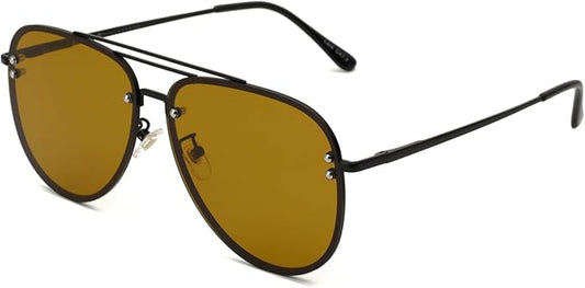 Trendy Oversized Aviator Sunglasses for Women 2025, Cute Retro Aviator Sun Glasses UV Protection Big Shades VF2203