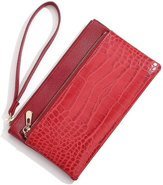 Genuine Leather Wristlet Clutch Purse for Women with RFID Blocking Small Crossbody Bag Shoulder Handbag Ideal Gift for Women