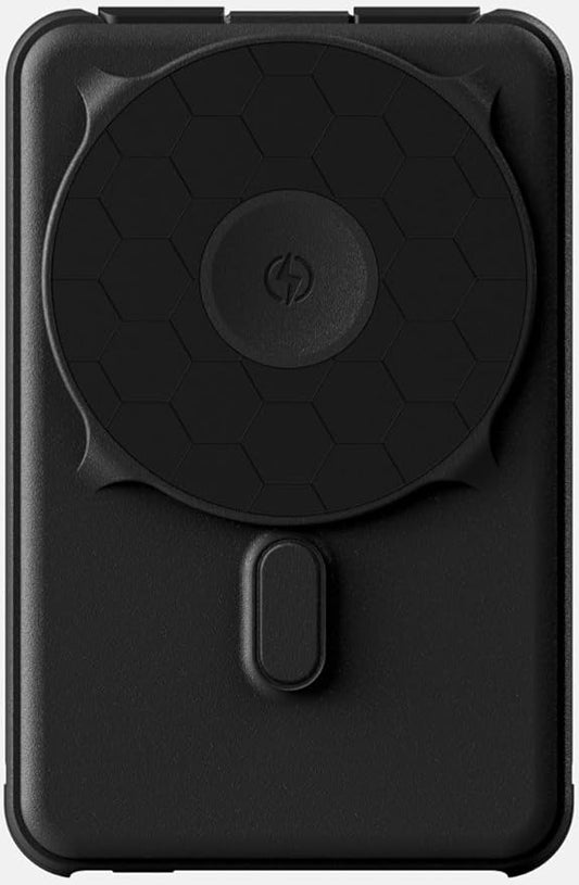 Ridge Magnetic Power Bank Fast Charging - Compatible with MagSafe - Portable Charger Power Bank - with Built in Cable and Wireless Charging, 5-in-1 Charging & Magnetic Attachment (Matte Black)