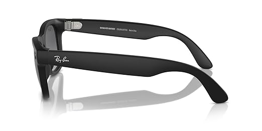 Ray-Ban Meta (Gen 1), Wayfarer, Large Matte Black | Smart AI Glasses for Men, Women - 12 MP Camera, Open-Ear Speakers, Video, Bluetooth — Polarized Gradient Graphite Lenses - Wearable Technology