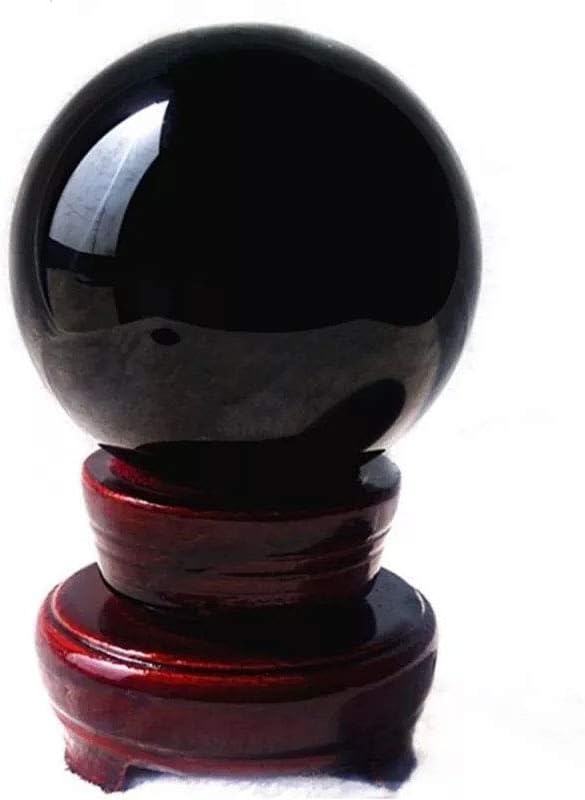 Natural Black Obsidian Healing Crystal Gemstone Sphere Ball for Reiki Balancing Meditation Energy Home and Office Decoration 70mm 500grams (7cm, Obisdian)