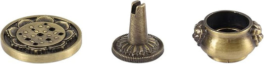 Incense Burner, 3Pcs Bronze Incense Holder Cone Holder Bowl-Shape Incense Burner for Joss Stick, Tower Incense, Incense Coil (3 Styles)