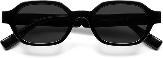 SOJOS Retro Polarized Hexagon Sunglasses for Women Men, UV400 Trendy Rectangle 70s 80s 90s Shades SJ2389