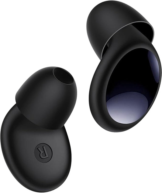 Ear Plugs for Sleeping 45dB Noise Cancelling Ear Plugs for Noise Reduction & Snoring, Concerts, Earplugs for Sleep, Sider Sleepers Airplane, Silicone Earplugs Reusable Concert Ear Plug +8Tip Obsidian