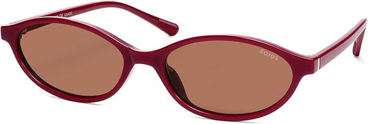 SOJOS TR90 Ultra Light Flexible Sunglasses for Women Retro Oval Polarized Cat Eye Vintage Shades UV400 Protection Comfort Fit