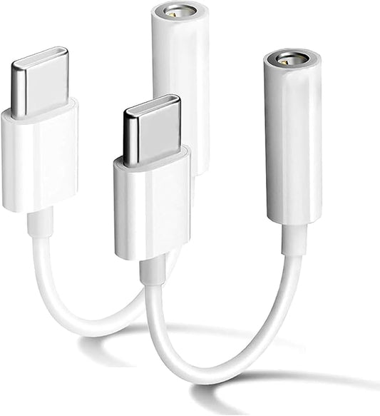 USB-C to 3.5mm Audio Adapter – Headphone Jack Adapter for iPhone 16/16 Pro/15/15 Pro/Pro Max/Plus, Type-C Aux Dongle Cable Compatible with iPad, MacBook, Galaxy S24/S23/S22/S21 Ultra