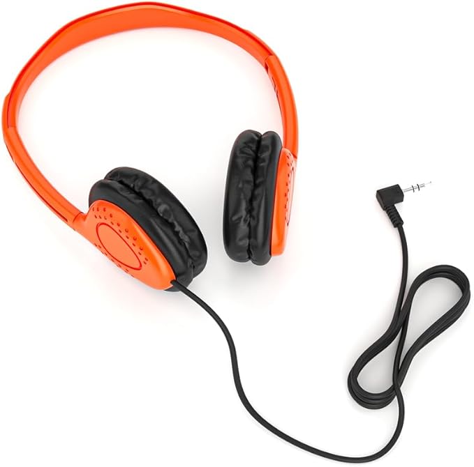 Maeline Kids Headphones for School Classroom K-12, Library, Museum, Travel, On Ear Stereo Headset with Adjustable Band & Faux Leather Cushions - 3.5mm Plug - 500 Pack - Multicolors