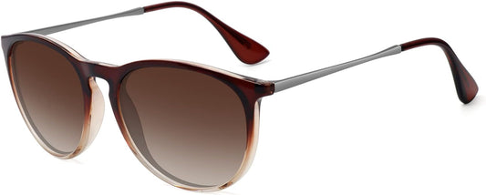 Retro sunglasses womens 2024 trendy round classic glasses
