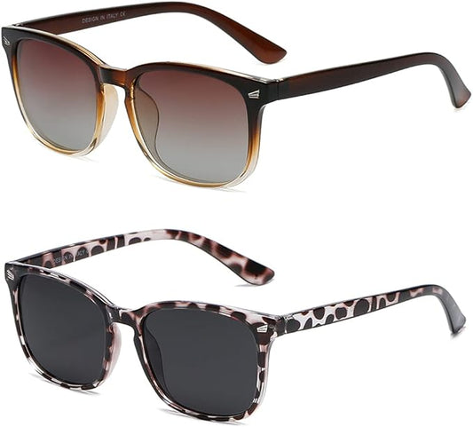 DUSHINE Polarized Sunglasses for Women Classic Retro Style UV400 Protection