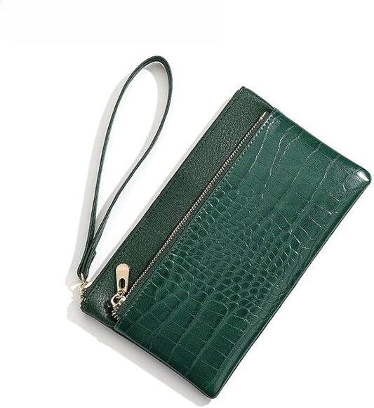 Genuine Leather Wristlet Clutch Purse for Women with RFID Blocking Small Crossbody Bag Shoulder Handbag Ideal Gift for Women