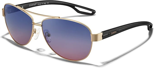 CARFIA Polarized Sunglasses for Women UV Protection Ultra-Lightweight Comfort Metal Frame Driving Glasses CA3210