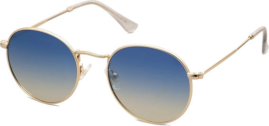 SOJOS Small Round Polarized Sunglasses for Women Men Classic Vintage Retro Shades UV400 SJ1014