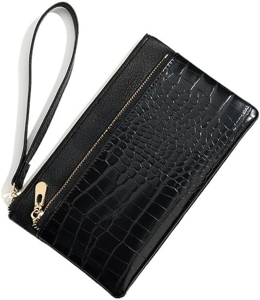 Genuine Leather Wristlet Clutch Purse for Women with RFID Blocking Small Crossbody Bag Shoulder Handbag Ideal Gift for Women