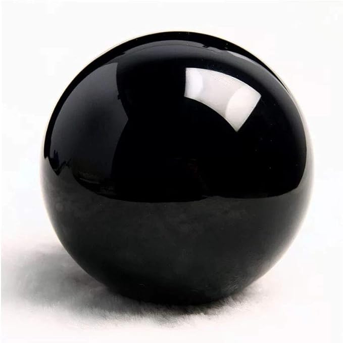 Natural Obsidian Stone Healing Crystal Gemstone Sphere Ball for Reiki Balancing Meditation Energy Home and Office Decoration 40mm 100grams (4cm, Obisdian)