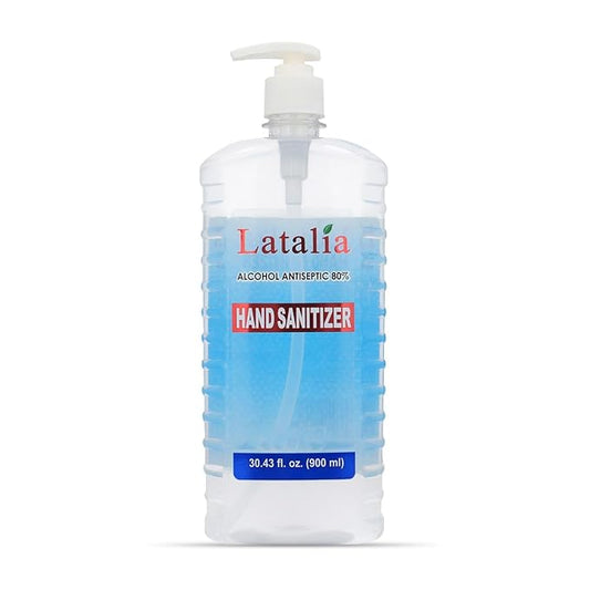 Latalia Hand Sanitizer - Pack of 1 Travel Hand Sanitizers - Unscented Mini Clean Scent Non-Drying Moisturizing Gel (900ml, 30 fl oz)