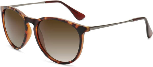 Retro sunglasses womens 2024 trendy round classic glasses