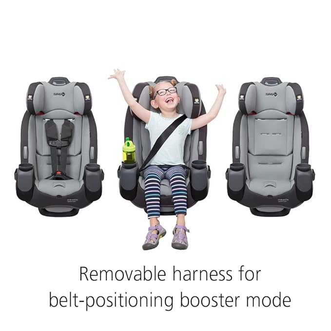 Safety 1st Grow and Go Comfort Cool All-in-One Convertible Car Seat, Rear-Facing 5-50 lbs, Forward-Facing 22-65 lbs, and Belt-Positioning Booster 40-100 lbs, Pebble Path
