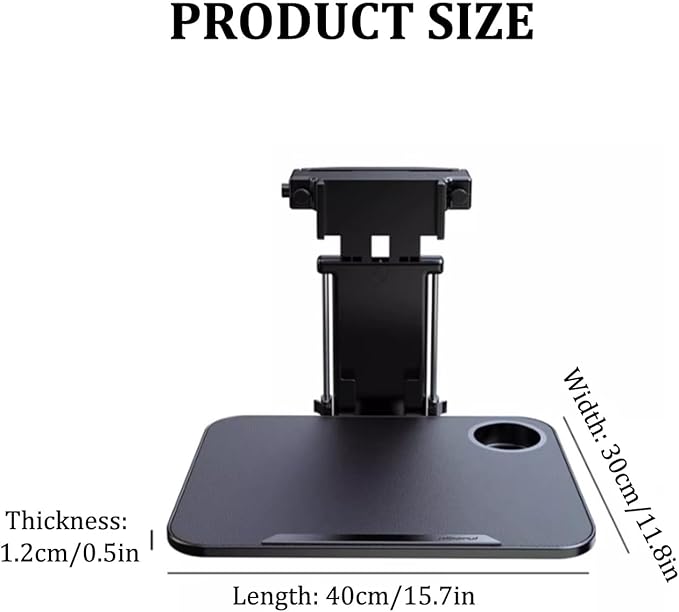 Small Car Travel Table Food Tray Multi Functional Car Backseat Tray Table,folding Car Desk for Laptop Passenger Seat Desk Car Laptop Holder for Working, Writing, Eating.(Wine red)
