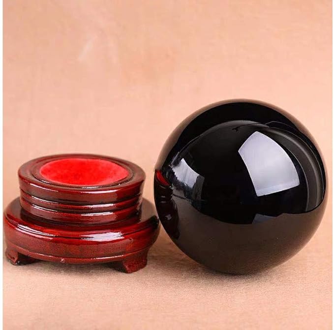 Natural Black Obsidian Healing Crystal Gemstone Sphere Ball for Reiki Balancing Meditation Energy Home and Office Decoration 50mm 200grams (5cm, Obisdian)
