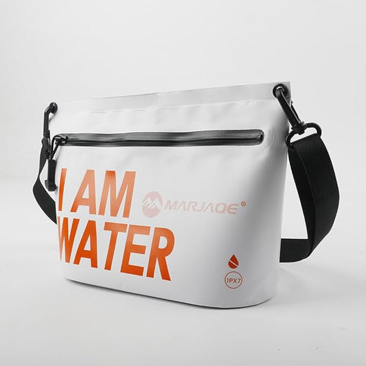IPX7 Waterproof Dry Bag 2.5L Floating PVC Dry Sack with Waterproof Zipper Shoulder Strap for Kayaking Swimming Beach Travel Boating Camping Hiking Canoeing Paddleboarding Water Sports (white)