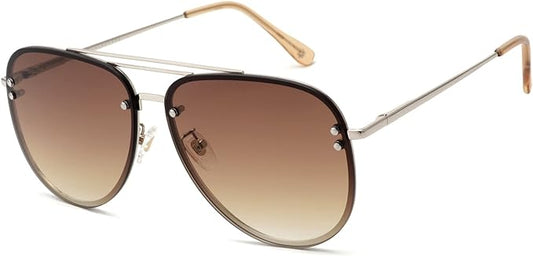 Trendy Oversized Aviator Sunglasses for Women 2025, Cute Retro Aviator Sun Glasses UV Protection Big Shades VF2203